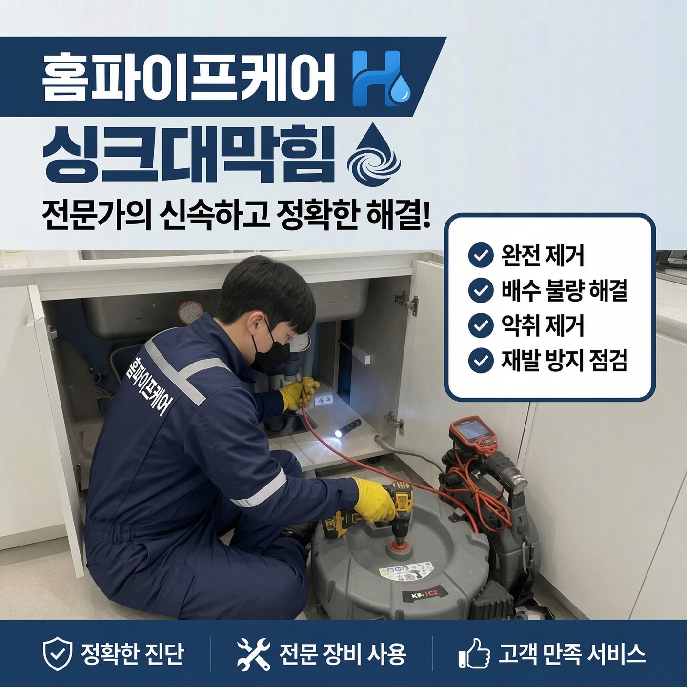 군내면 좌의리 하수구막힘 현장 사진